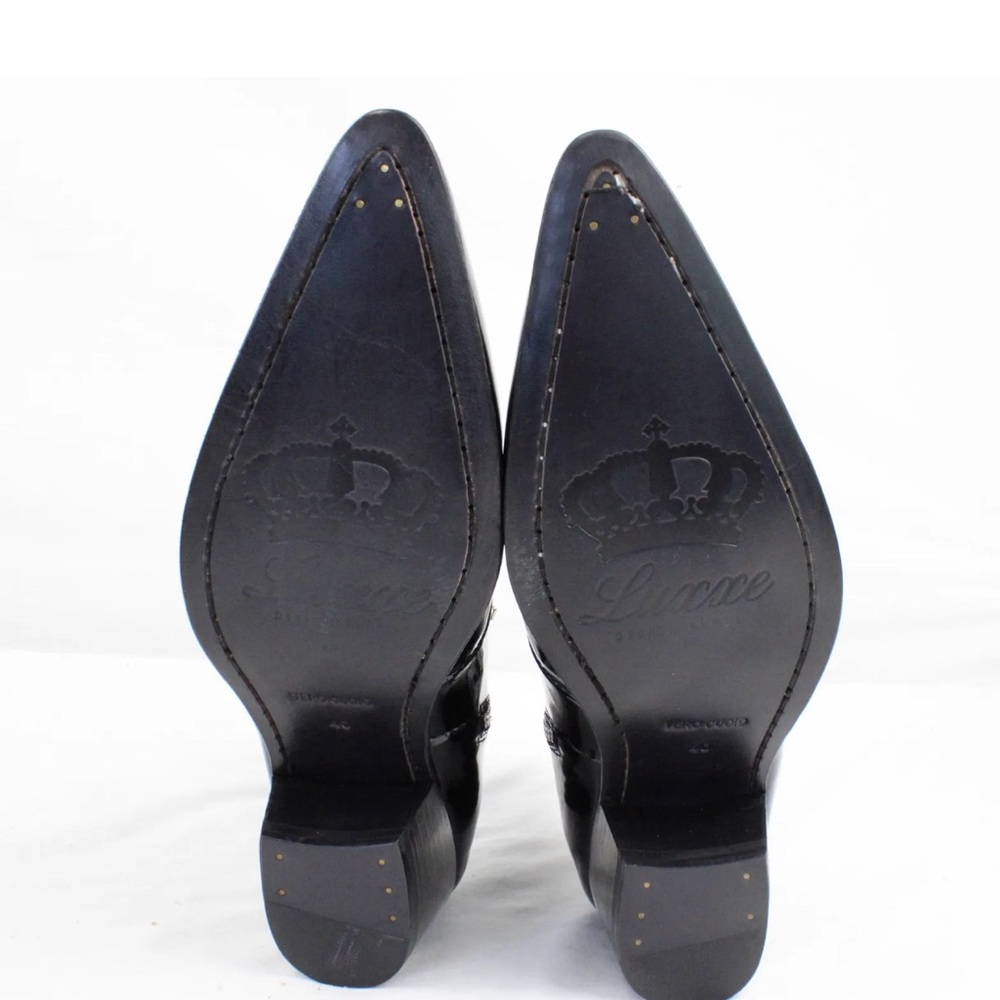 Luxxe Shiny Leather Booties in Black - EU 40 - Picture 2 of 2